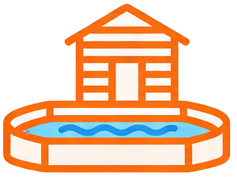 Баня с бассейном